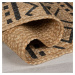 Flair Rugs koberce Kusový koberec Printed Jute Luis Natural/Black - 160x230 cm