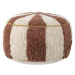 BLOOMINGVILLE MINI Pouf Charoline, hnědá, bavlna