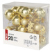 EMOS LED vánoční girlanda – zlaté koule s hvězdami, 1,9 m, 2x AA, vnitřní, teplá bílá, časovač D