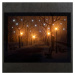 Nástěnná malba zimní večer, 4 LED, 30 x 40 cm