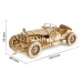 RoboTime 3D dřevěné puzzle Závodní auto