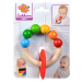 Dřevěné chrastítko s kousátkem na kroužku Baby Eichhorn s barevnými kuličkami od 3 měsíců