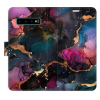 iSaprio Flip pouzdro Dark Marble pro Samsung Galaxy S10