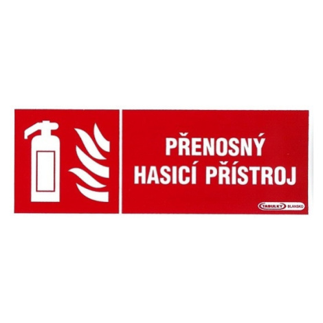 Tabule informační Přenosný hasicí přístroj 210×80 mm