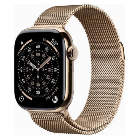 Apple Watch Series 11 Cellular (42mm) Zlatý titan se zlatým milánským tahem