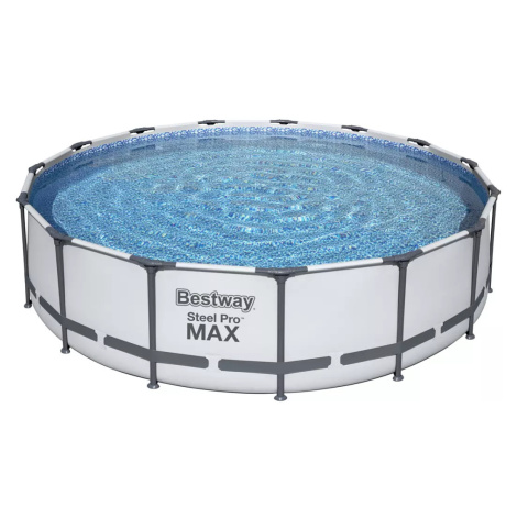 Nadzemní bazén kulatý Steel Pro MAX, kartušová filtrace, schůdky, plachta, průměr 4,57m, výška 1 Bestway