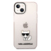 Pouzdro Karl Lagerfeld Choupette Logo iPhone 14 Plus - růžové