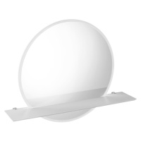VISO kulaté LED podsvícené zrcadlo pr.70cm s Rockstone policí, bílá mat VS070-01
