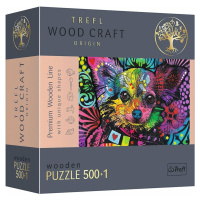 Trefl Dřevěné puzzle 501 - Barevné štěně