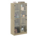 vidaXL Highboard s dvířky dub sonoma 68 x 37 x 142 cm kompozitní dřevo