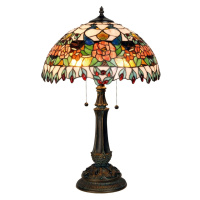 Clayre&Eef Nádherně barevná stolní lampa Maja, Tiffany design