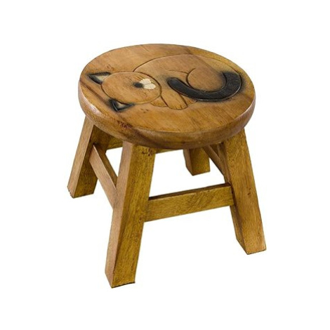 Dřevěná dětská stolička - SPÍCÍ KOČKA AK Trading