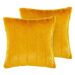 BELIANI, Sada 2 plyšových polštářů 45 x 45 cm žlutá PUMILA, 313912