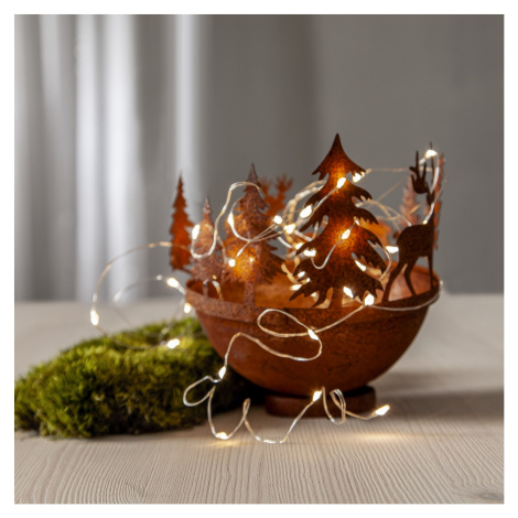 Světelný LED řetěz 40 světýlek délka 4 m Star Trading Dew Drop - stříbrný