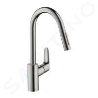 Hansgrohe 73880800 - Dřezová baterie M4116-H240 s výsuvnou sprškou, sBOX, vzhled nerezu