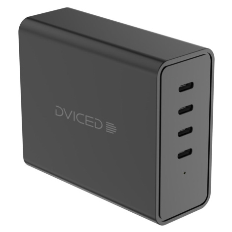 140W GaN stolní nabíječka Dviced 4× USB-C - černá