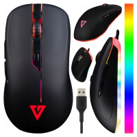 Bezkliková A Tichá Herní Myš Usb Rgb Modecom Volcano Assassin Silent