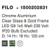 Nova Luce Nápadité závěsné svítidlo Filo ve vintage stylu - pr. 140 x 190 x 1200 mm, chrom, sklo