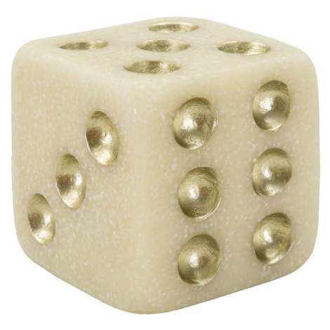 Mauro Ferretti Dekorativní doplněk Dice 8 cm bílý/zlatý