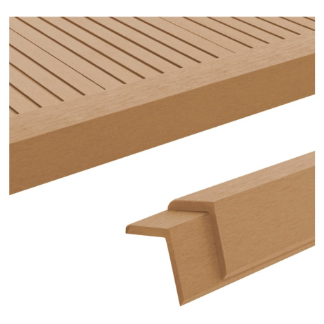 vidaXL Terasové rohové lišty 5 ks WPC 170 cm odstín teaku