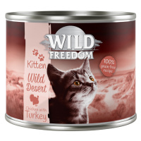 Wild Freedom Kitten - 6 x 200 g Mix Pack (2 x hovězí, 2 x krůtí, 2 x králičí)
