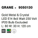 NOVA LUCE závěsné svítidlo GRANE zlatý kov a křišťál E14 8x5W 230V IP20 bez žárovky 9050130