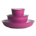 Omada Set plastového nádobí Sanaliving růžový 4 dílná sada