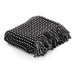 Bavlněná deka se čtverečky 125 × 150 cm černá
