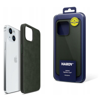 Zelené stylové pouzdro zadní kryt na zadní stranu iPhonu 15 3mk Hardy MagFabric Case