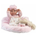 Llorens 73808 NEW BORN holčička - realistická panenka miminko s celovinylovým tělem - 40