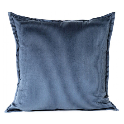 Dekorační polštář s výplní | NANTU | imitace manšestru modrá | 45x45 cm | 840338 Homla