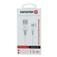 Datový kabel SWISSTEN USB / MICRO USB 1,5m white (9mm)