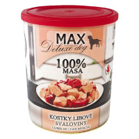 Max Deluxe Dog Kostky libové svaloviny konzerva pro psy 800g