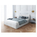 FDM Čalouněná manželská postel FRESIA | 160 x 200 cm Barva: Bílá