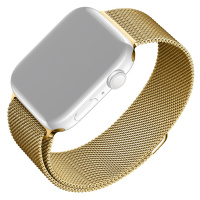 Síťovaný nerezový řemínek FIXED Mesh Strap pro Apple Watch 42/44/45mm, zlatá
