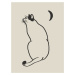 Ilustrace Line Art Cat Drawing, Little Dean, (30 x 40 cm)