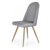 Jídelní židle CONNOR – ekokůže, šedá, dub medový