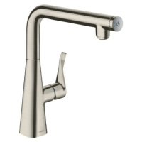 Dřezová baterie Hansgrohe Metris Select M71 s otočným raménkem vzhled nerezu 14847800