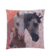 Jerry Fabrics Dekorační polštářek s flitry 40x40 cm - Kůň "Square"