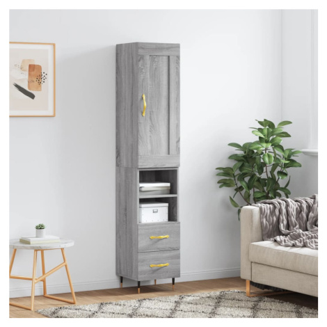 vidaXL Skříň highboard šedá sonoma 34,5 x 34 x 180 cm kompozitní dřevo