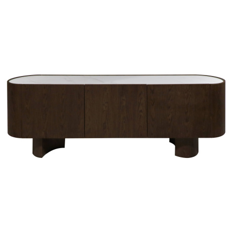 Hector Komoda Coria 221 cm ořech tmavý/mramor