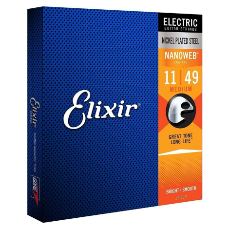 Elixir 12102 Nanoweb 11-49 Struny pro elektrickou kytaru