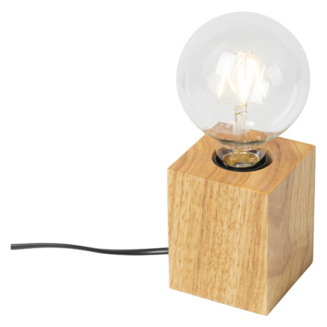 Venkovská stolní lampa dřevo přírodní - Bloc QAZQA