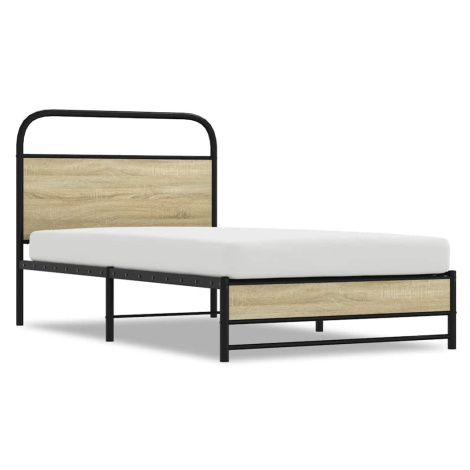 vidaXL Rám postele bez matrace 90x200 cm dub sonoma kompozitní dřevo