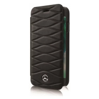 Pouzdro Mercedes - Samsung Galaxy S8 Plus G955 Booklet Case Pattern Line Leather - Black (MEFLBK