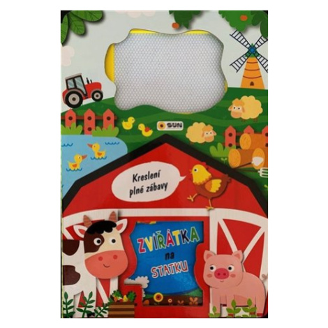 Zvířátka na statku - knížka a magnetická kreslící tabulka SUN