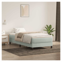 vidaXL Box spring postel s matrací světle šedá 90x210 cm samet