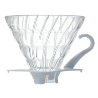 Hario Dripper V60-02, skleněný, bílý