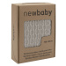 NEW BABY - Bambusová pletená deka se vzorem 100x80 cm light grey