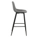 Dkton Designová barová židle Nayeli světle šedá a černá